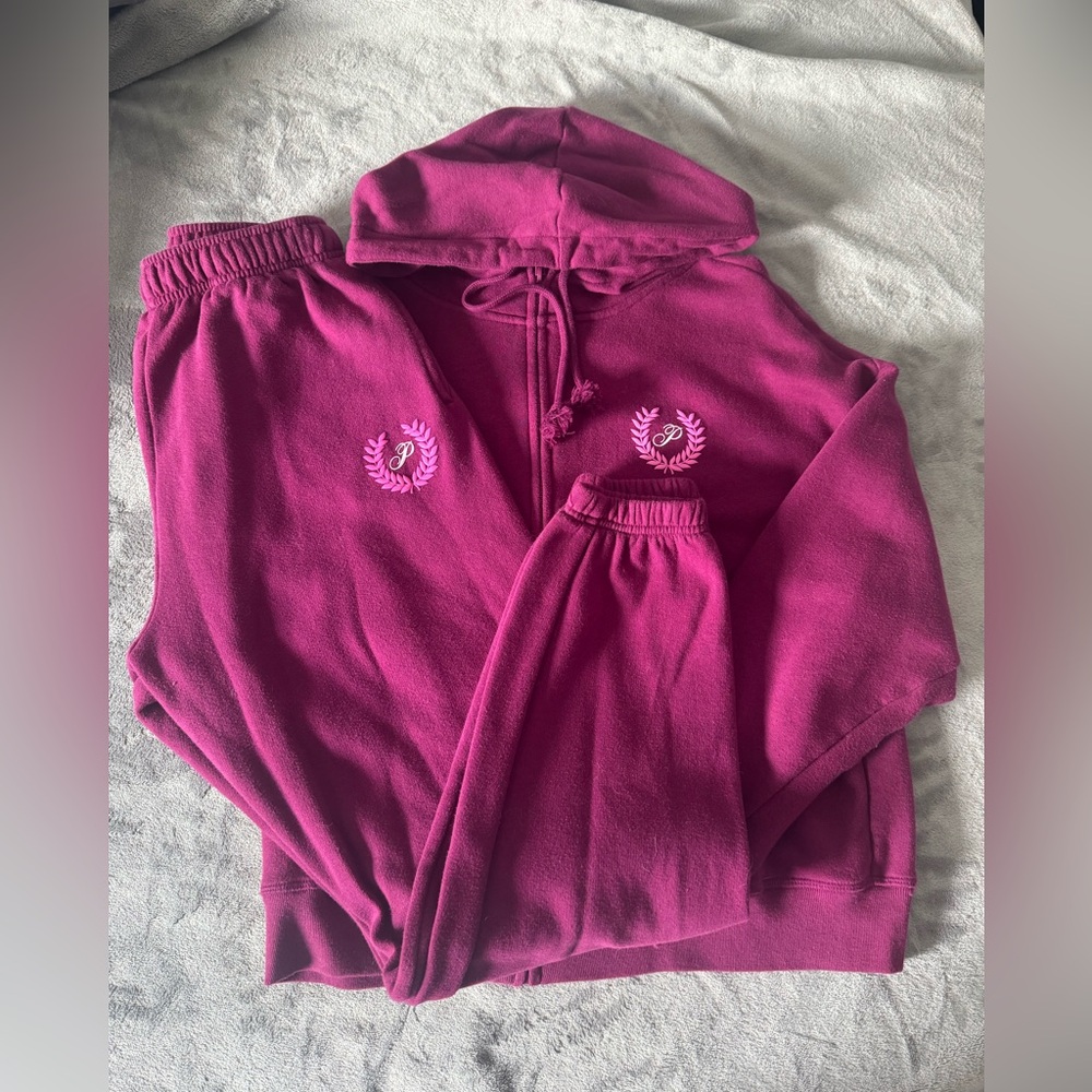 Victoria Secret PINK Magenta Jogger Set